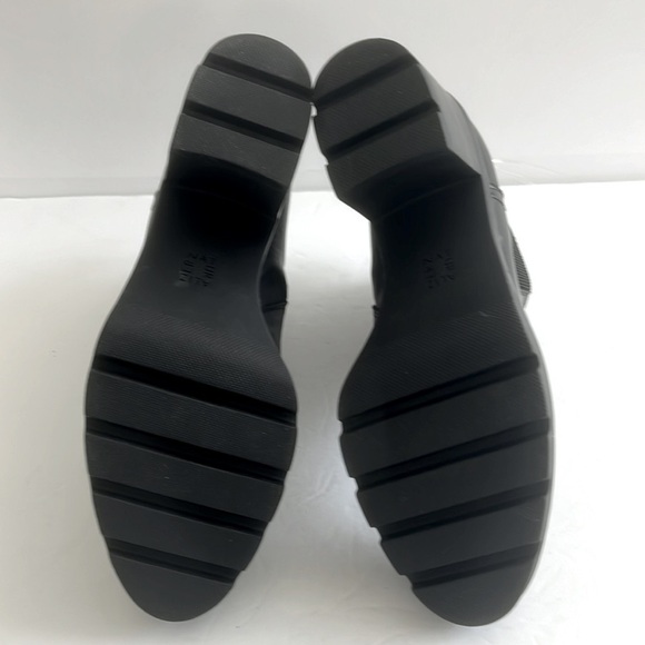 Naturalizer $149 Verney Leather Black Bootie Block Rubber Heel Shoes Size 11 New - Picture 11 of 11